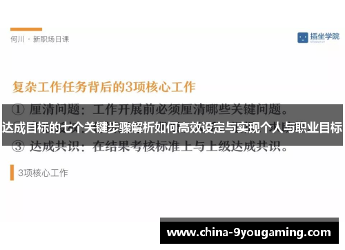 达成目标的七个关键步骤解析如何高效设定与实现个人与职业目标