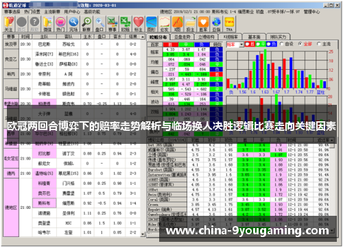 欧冠两回合博弈下的赔率走势解析与临场换人决胜逻辑比赛走向关键因素